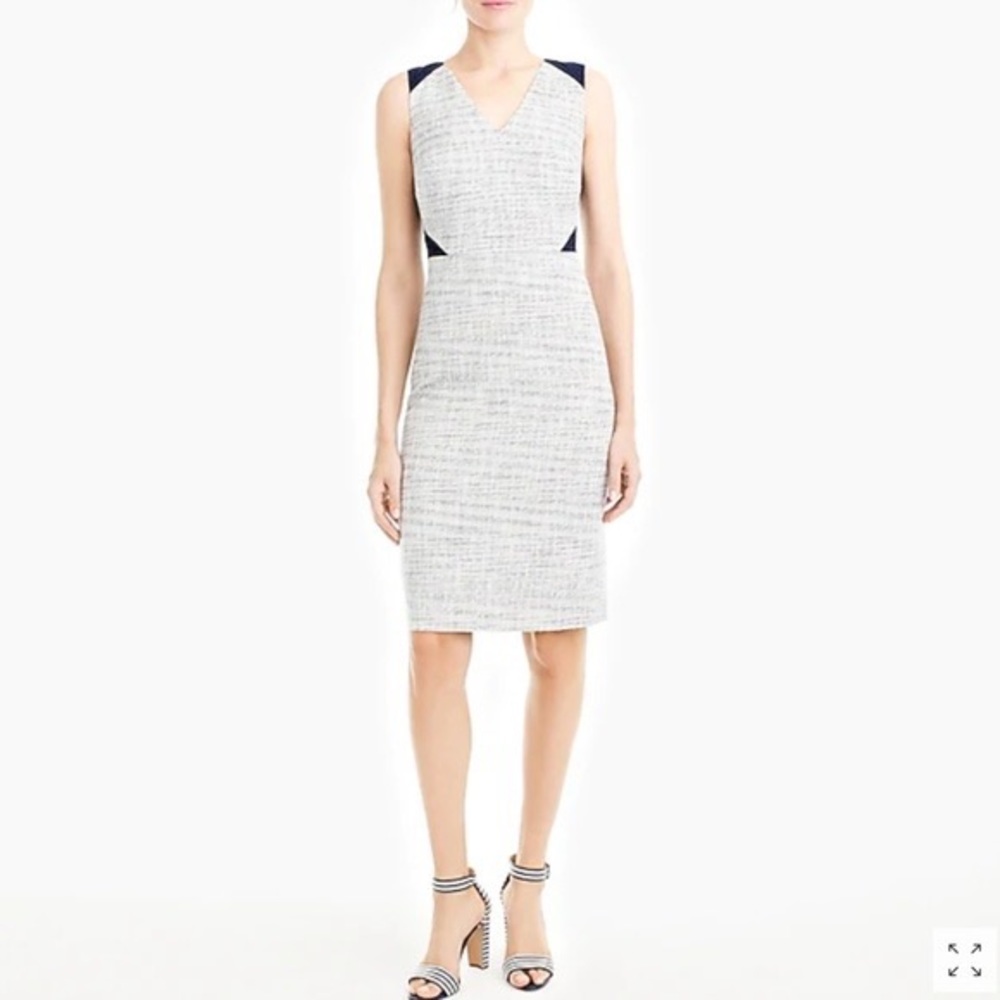 J. Crew Sheath Lace Tweed Dress